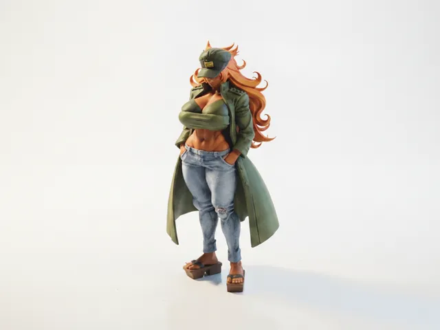 Anime Warrior Figurine Female Character 3D Printable