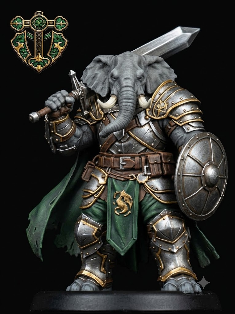 Miniatura 2 do modelo 3D Loxodon Fighter