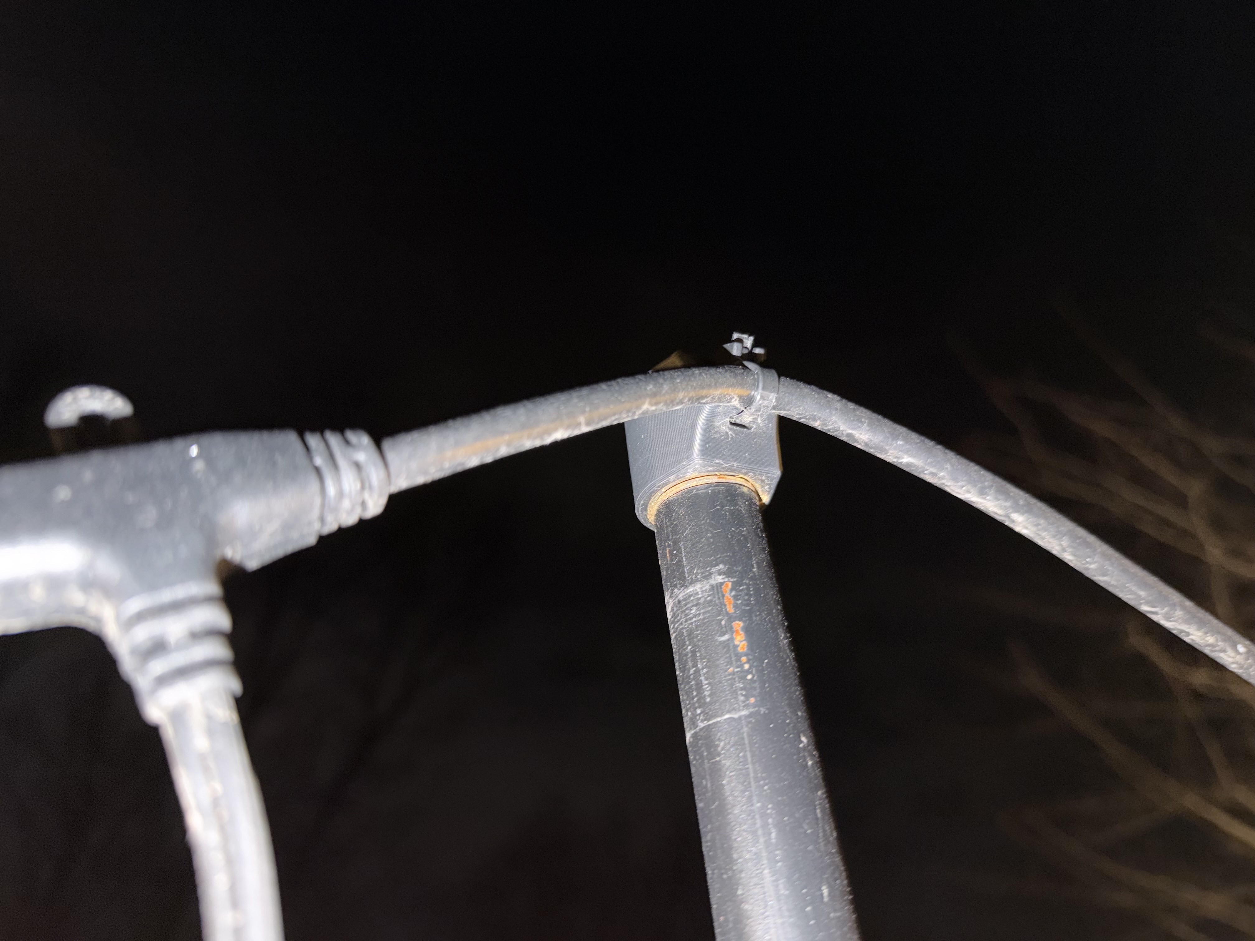 3/4" Black Pipe String Light Mount — thumbnail 3