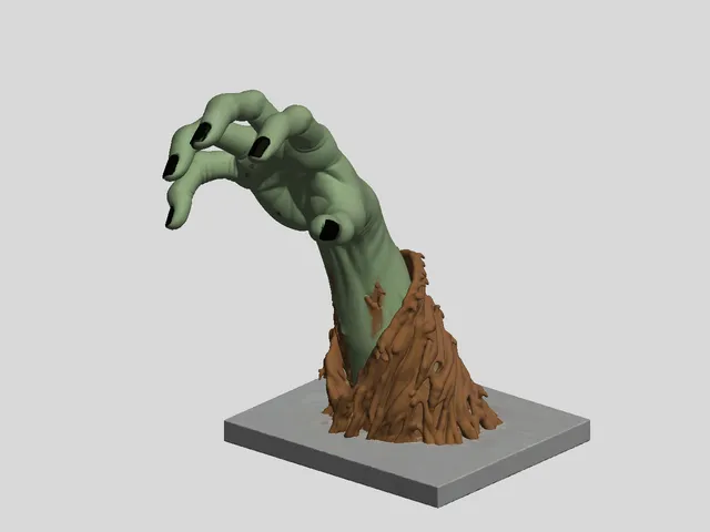 Graveyard Grasp – Zombie Hand Rising from the Grave (Halloween)