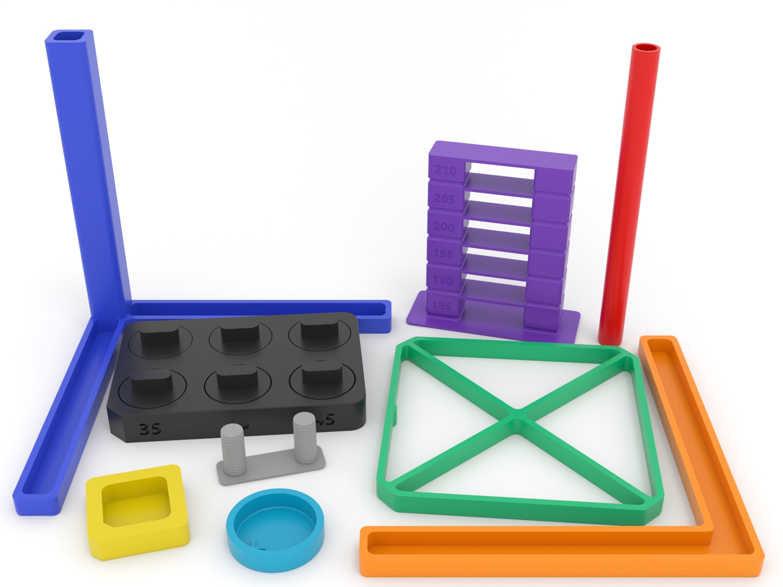 Caliset, a material saving calibration kit