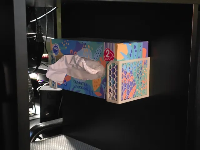Paper tissue box wall mount