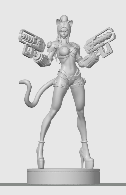 Cyber cat-girl figurine 45