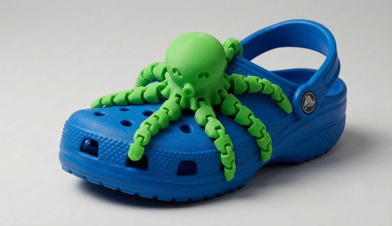 Articulated Octopus Crocs Clog Charm