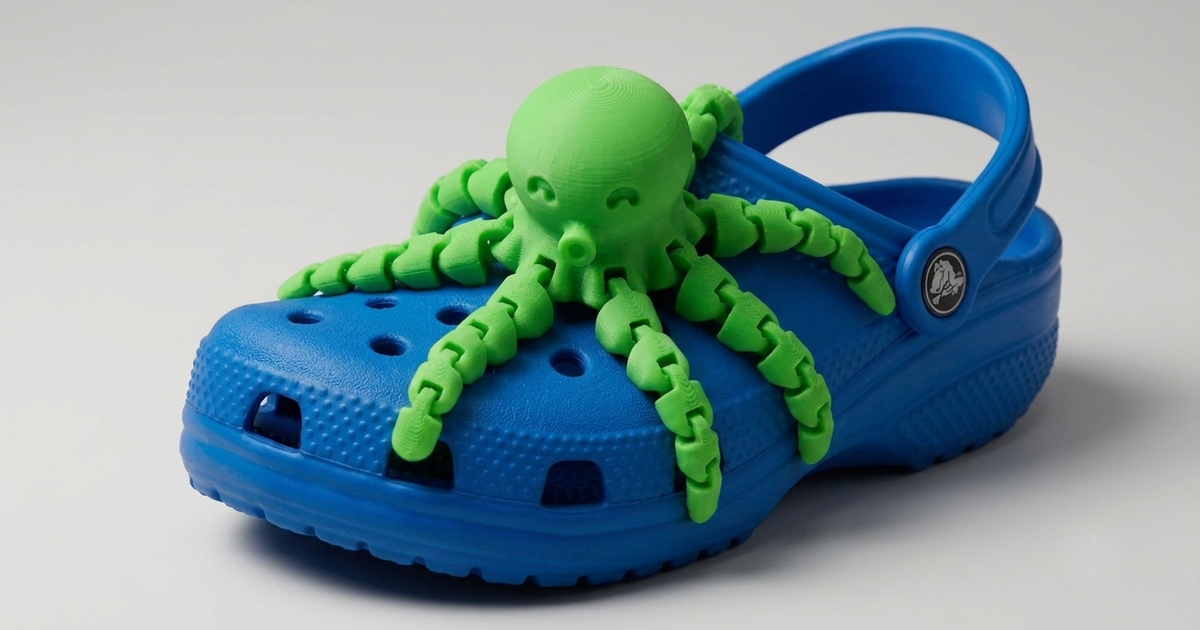 Articulated Octopus Crocs Clog Charm by VieWoy | Download free STL ...