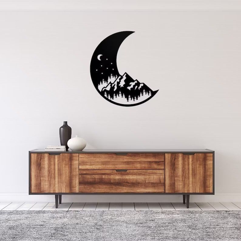 WallArt Moon Nature