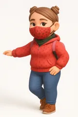 Stylish Hoodie Mask Character