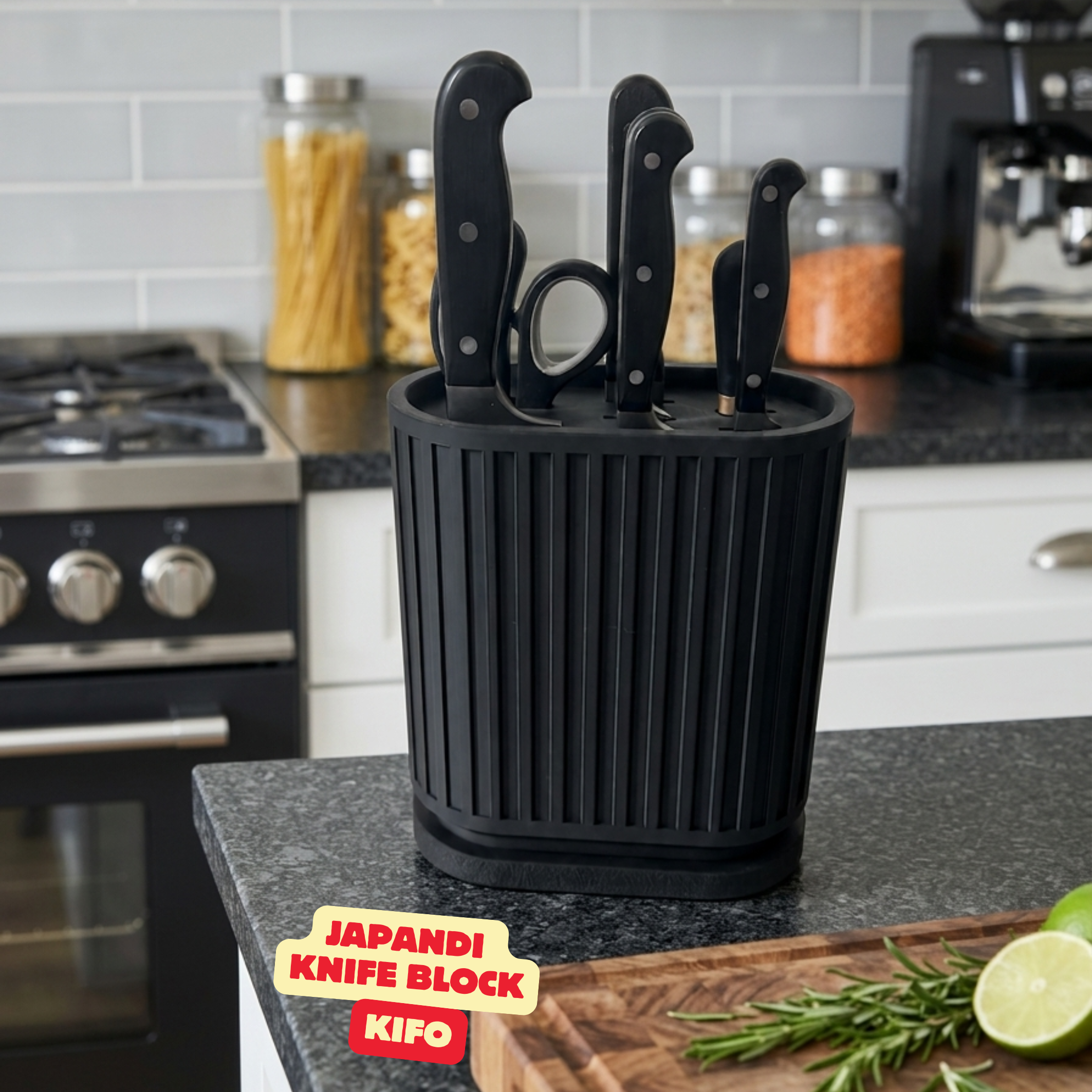 JAPANDI KNIFE BLOCK (KIFO) / KITCHEN ORGANIZER / KNIFE ORGANIZER/ DECOR / KITCHEN ACCESSORIES