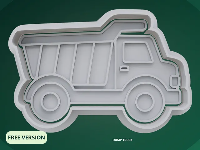Construction Vehicles Cookie Cutter STL – 3D Print Biscuit Mold Set