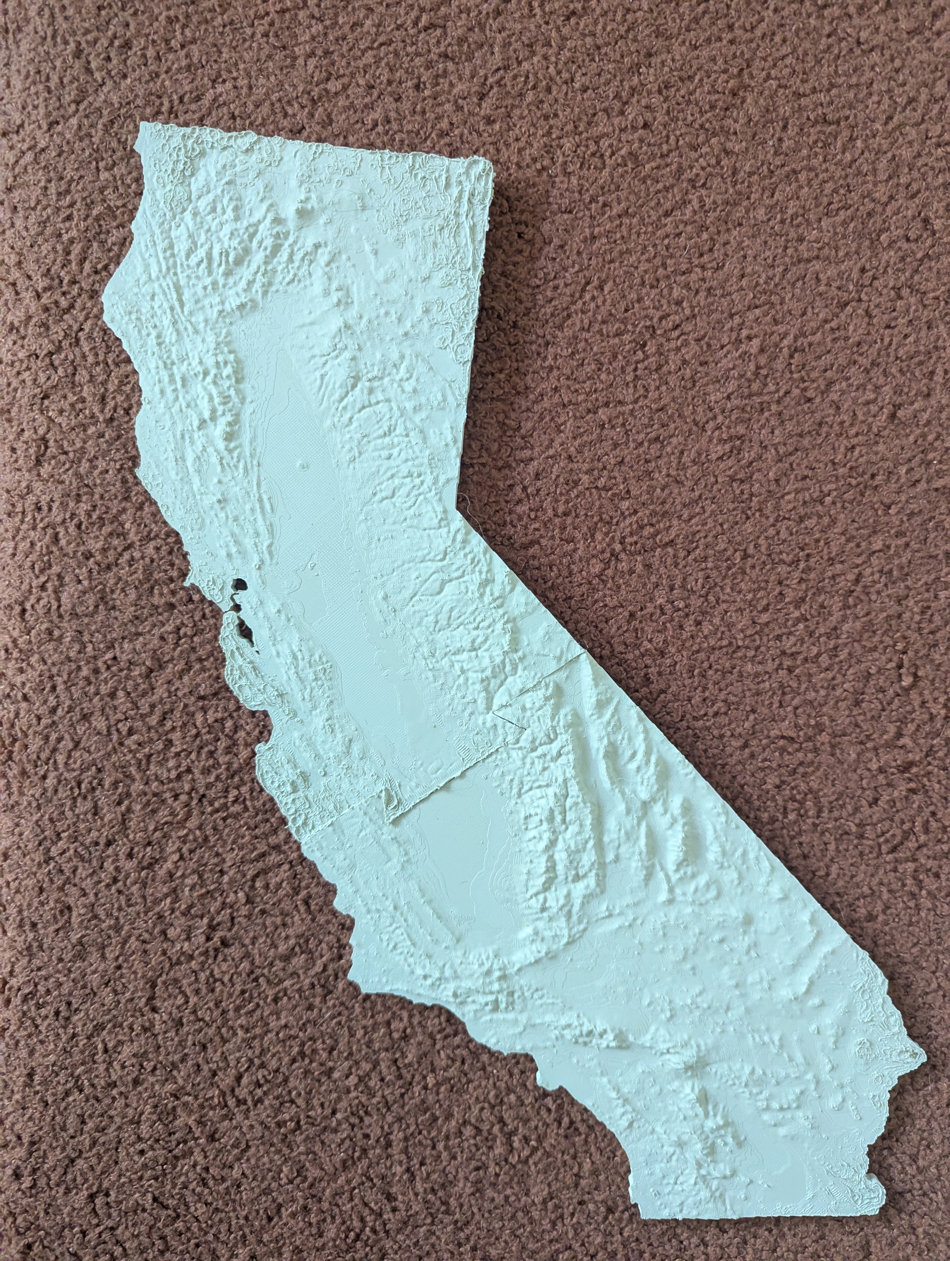 Topographical California Map