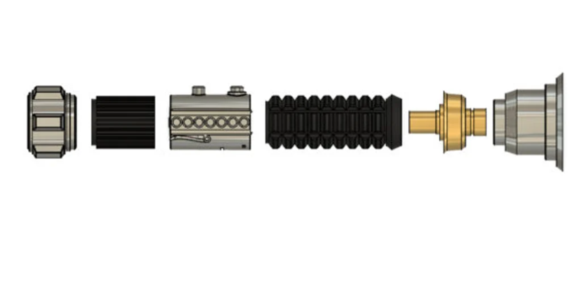 Kenobi Inspired Lightsaber 3D files(3mf)