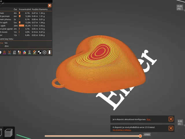 Half of 3D heart