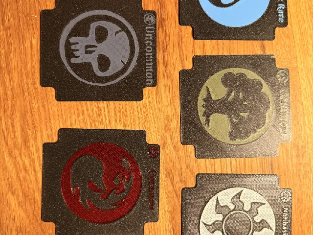 Divider with Mana Symbols for Gridfinity Trading Card Organizer