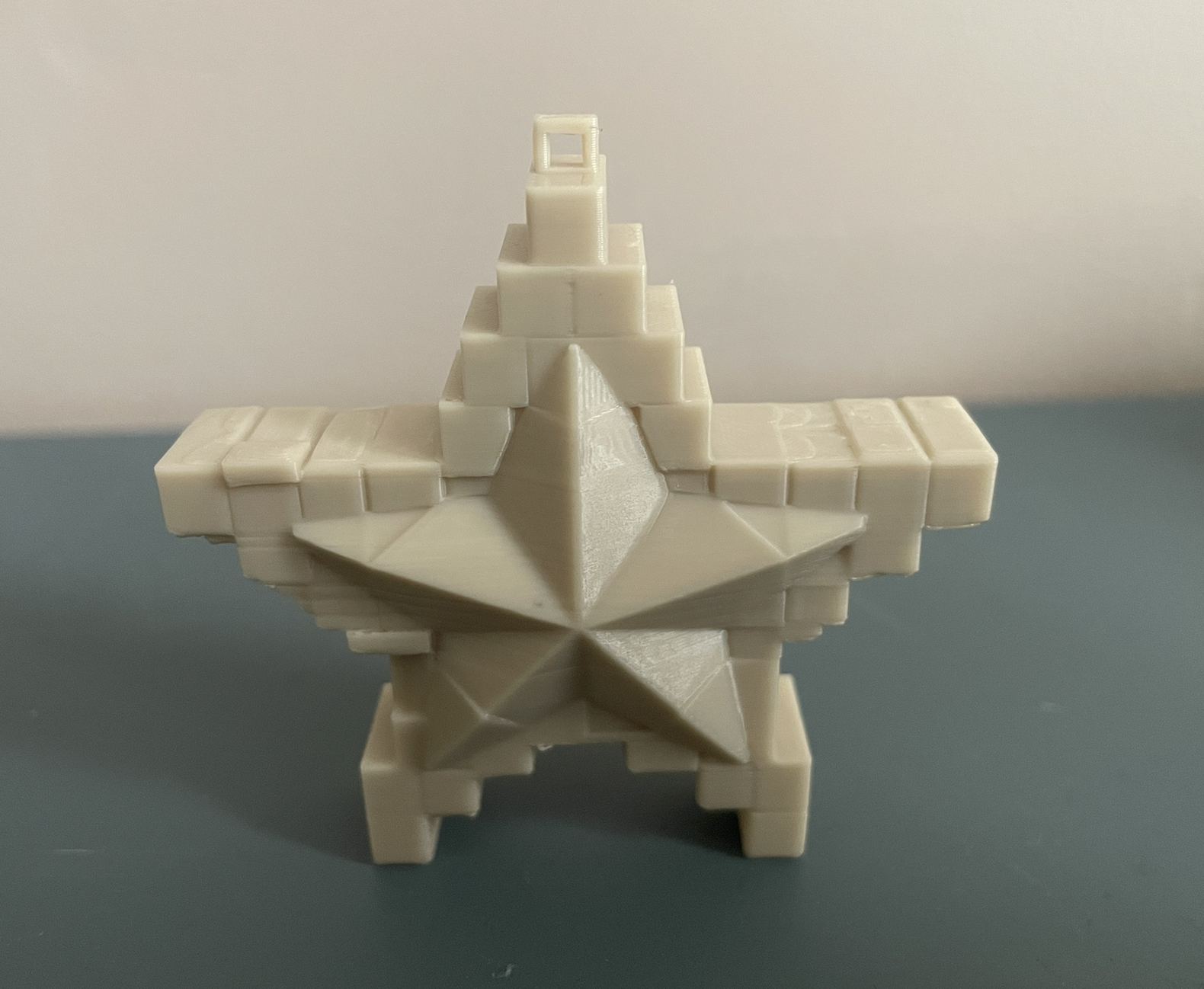 Minecraft Star Ornament 3D Print Voxel Christmas Tree