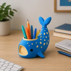 Blue Whale Desk Organizer