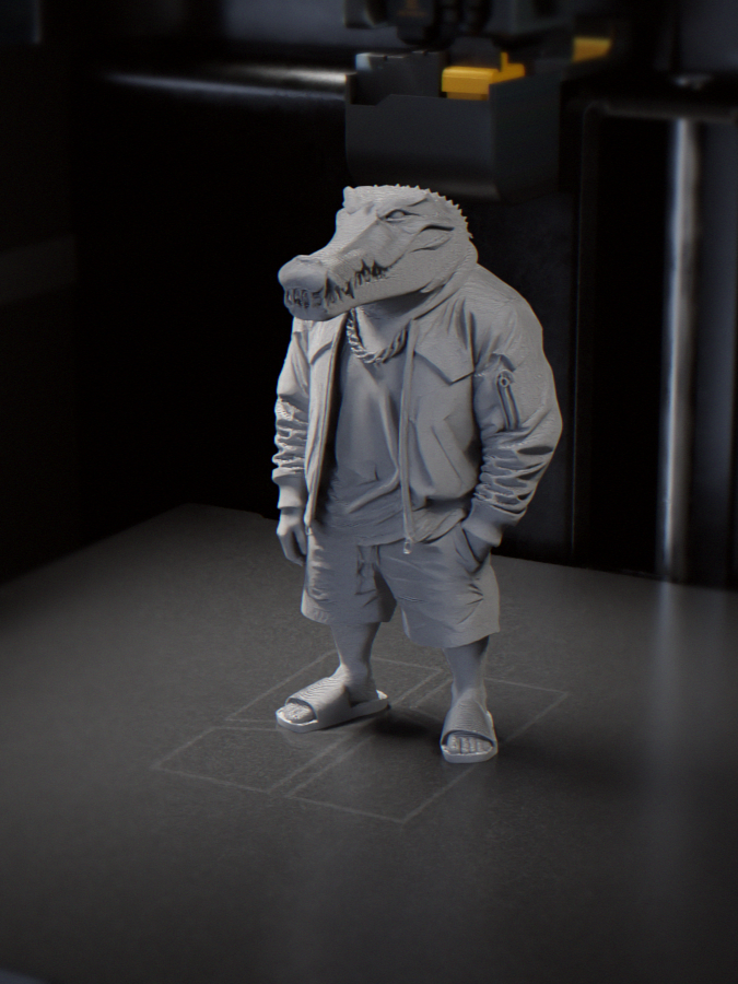 Crocodile Man Figurine Animal Character 3D Printable 3D model by José Pedro