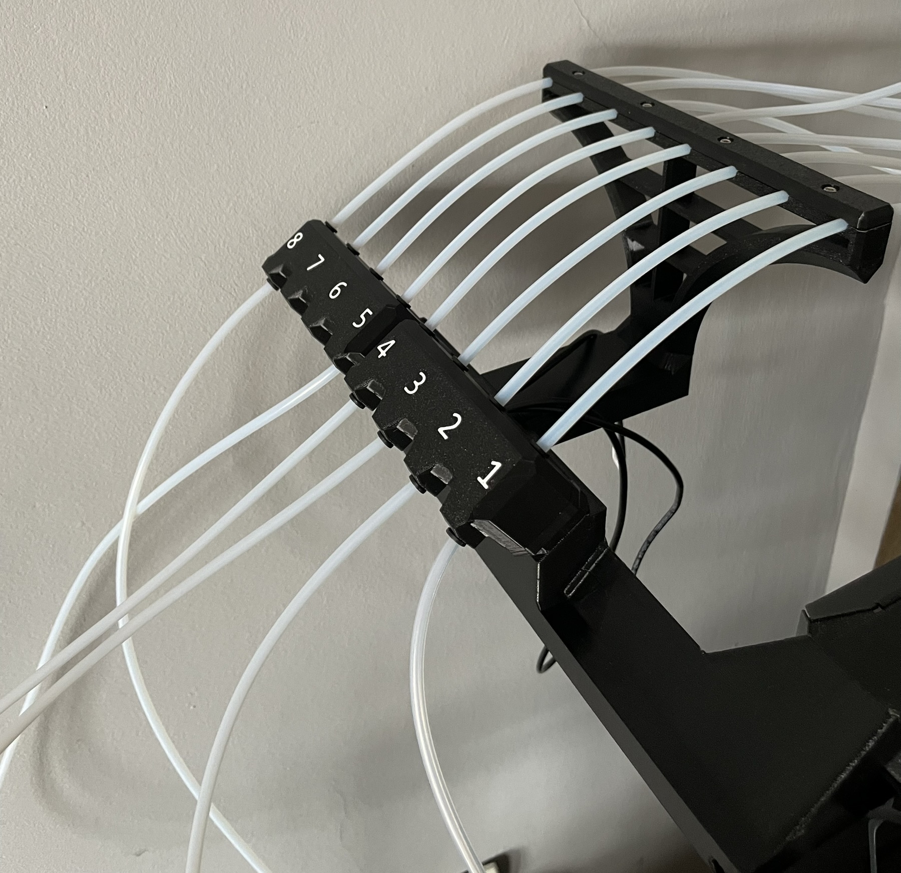 INDX Filament Sensors (L & R) with Printable Numbers and Top/Bottom PTFE Tubes holders