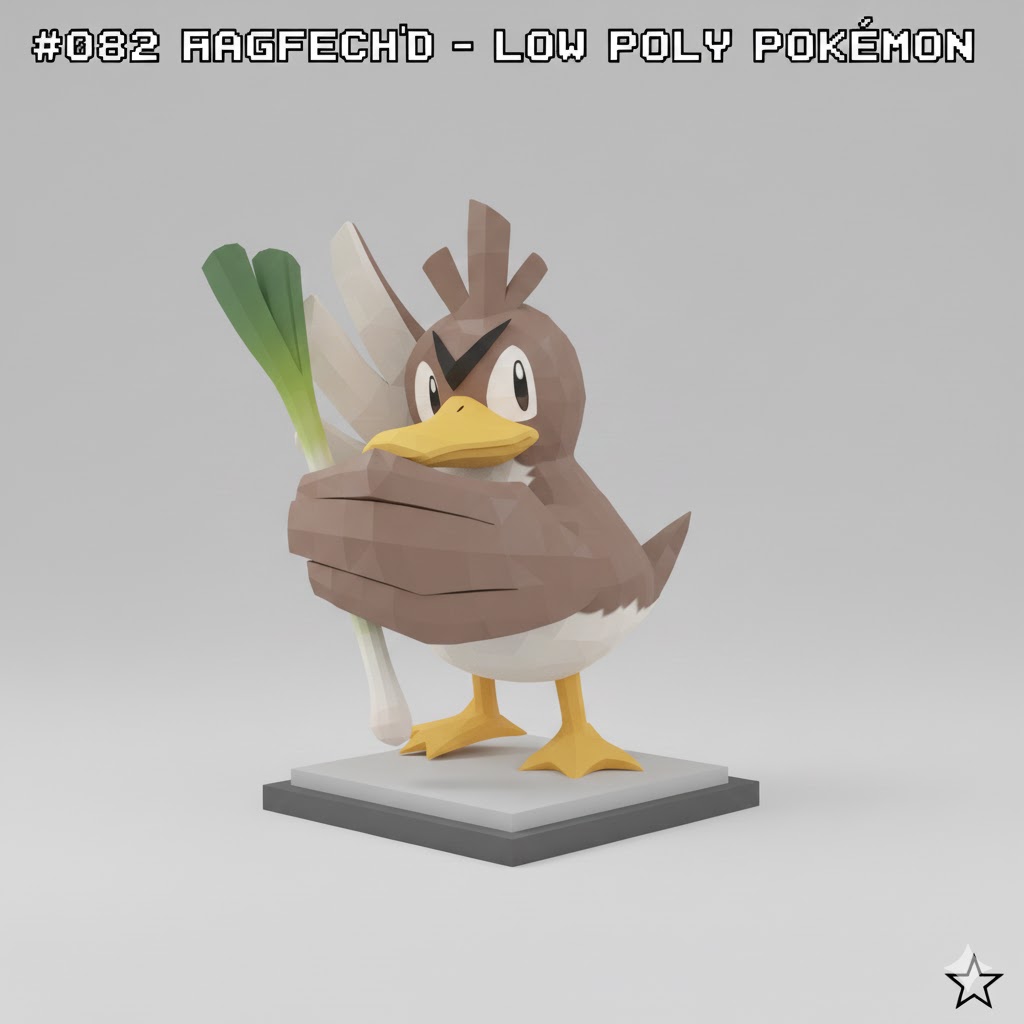 #083 Farfetch’d – Low Poly Pokémon