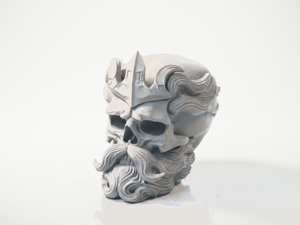 Poseidon Skull Mythological Sculpture 3D Printable