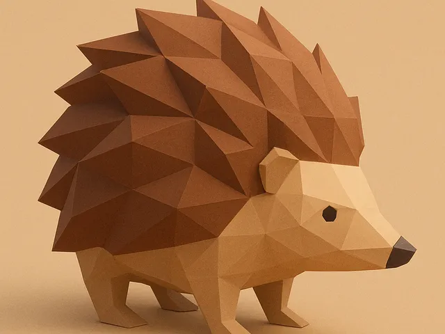 Low poly hedgehog