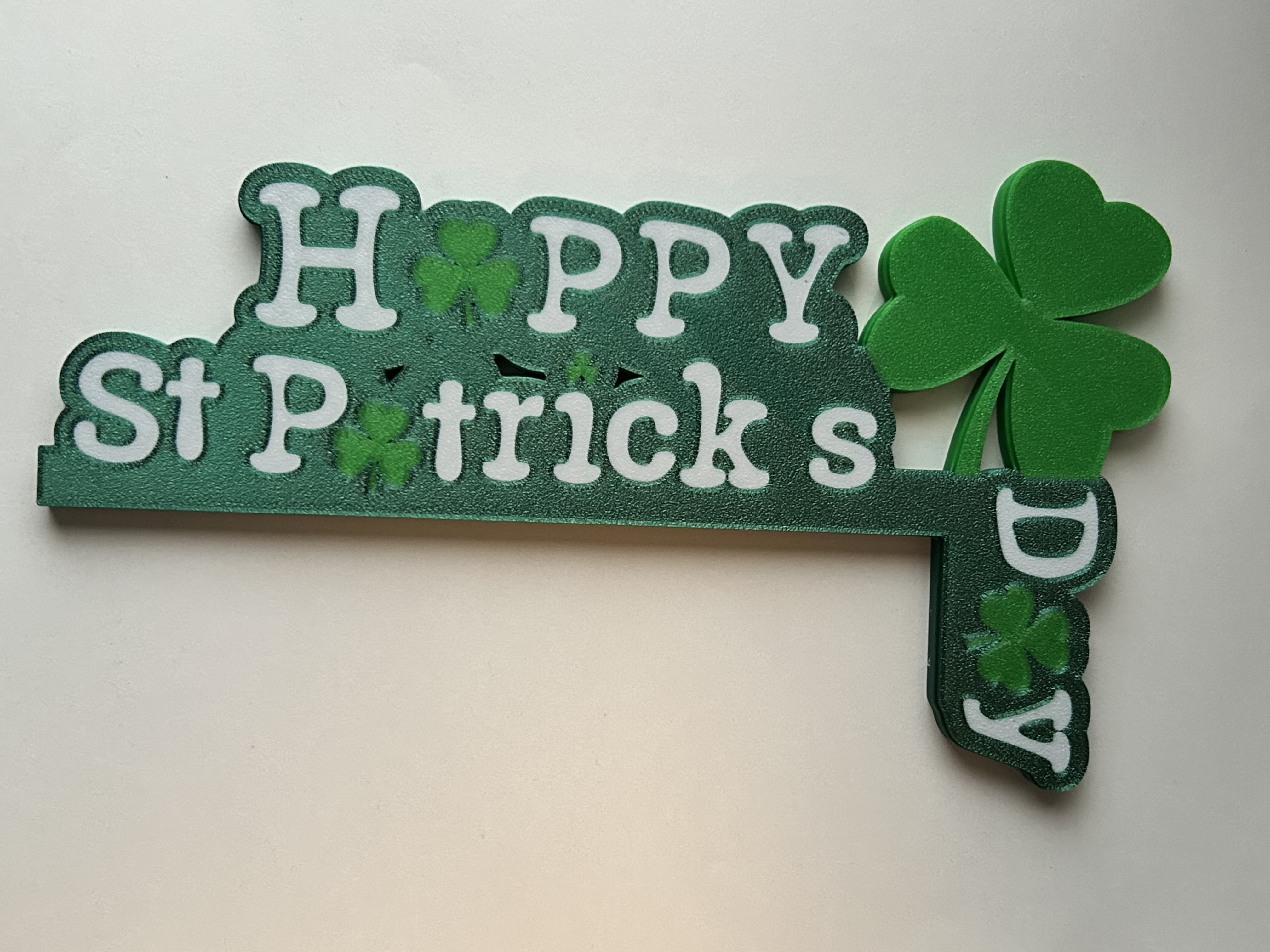 Happy St patrics day door decoration flat 3D model