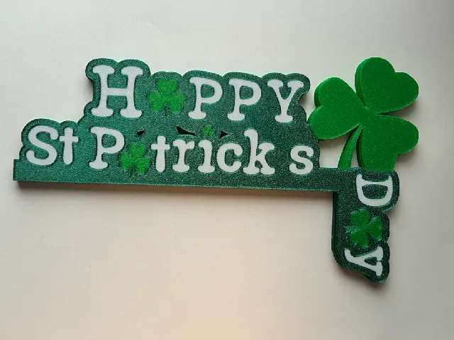 Happy St patrics day door decoration flat