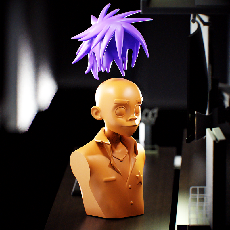 Gorillaz 2D Bust superplastic - Murdoc Niccals, Noodle, Russel