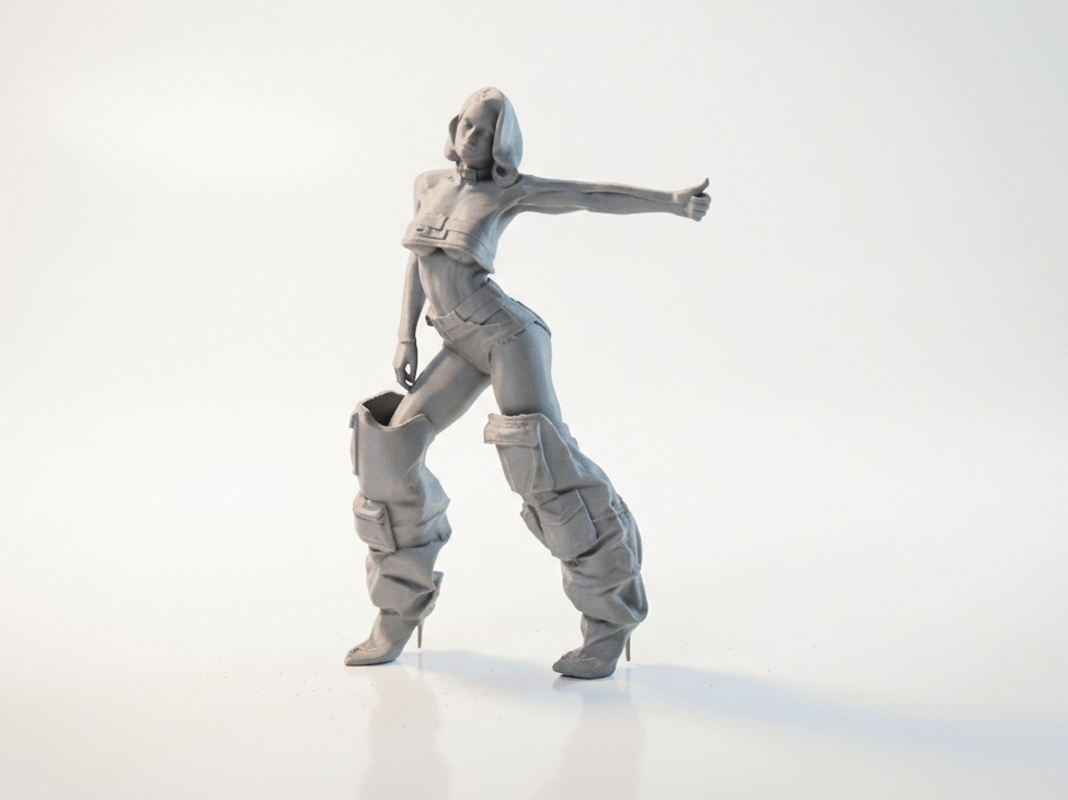 Hooded Figure Statue Female Figures 3D Printable
