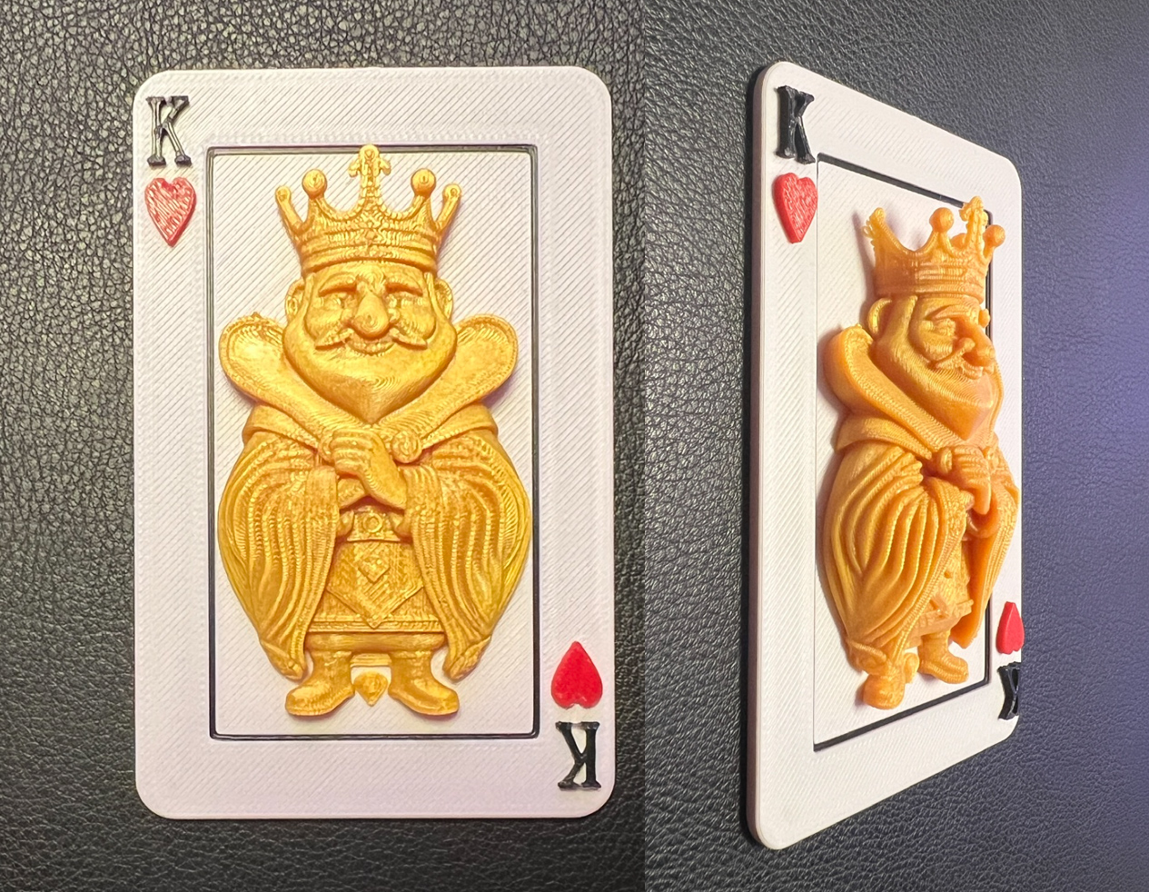 Poker King of Hearts Embossed Card Fridge Magnet