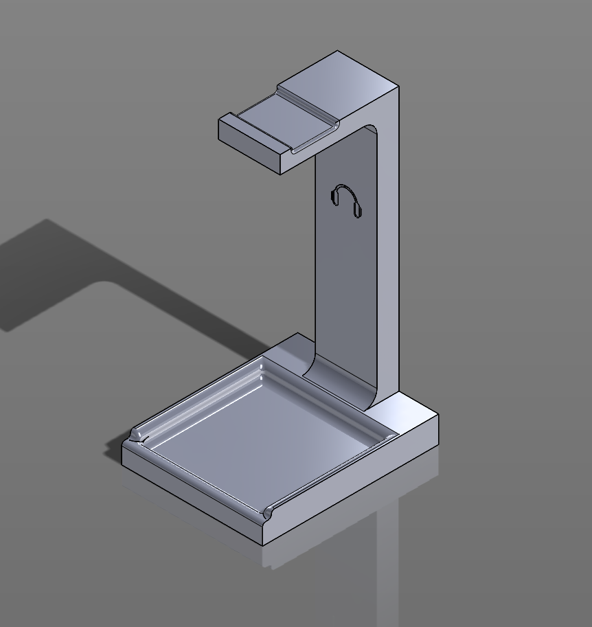 Modern Headphone Holder with a Catchall Area