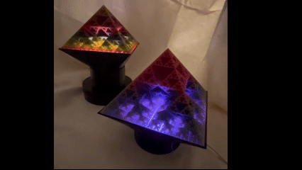 Fractal Pyramid with lighted base