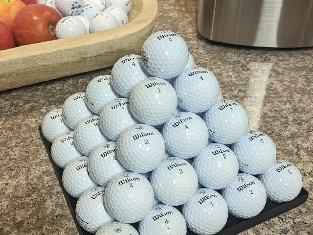 Golf ball pyramid stacker 5x5
