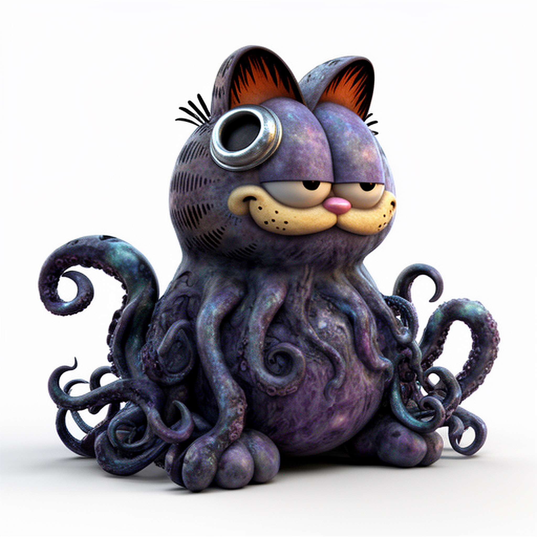 Garfield Cthulhu Ring Figure