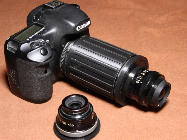 Variable extension tube for enlarger lenses, Canon EF