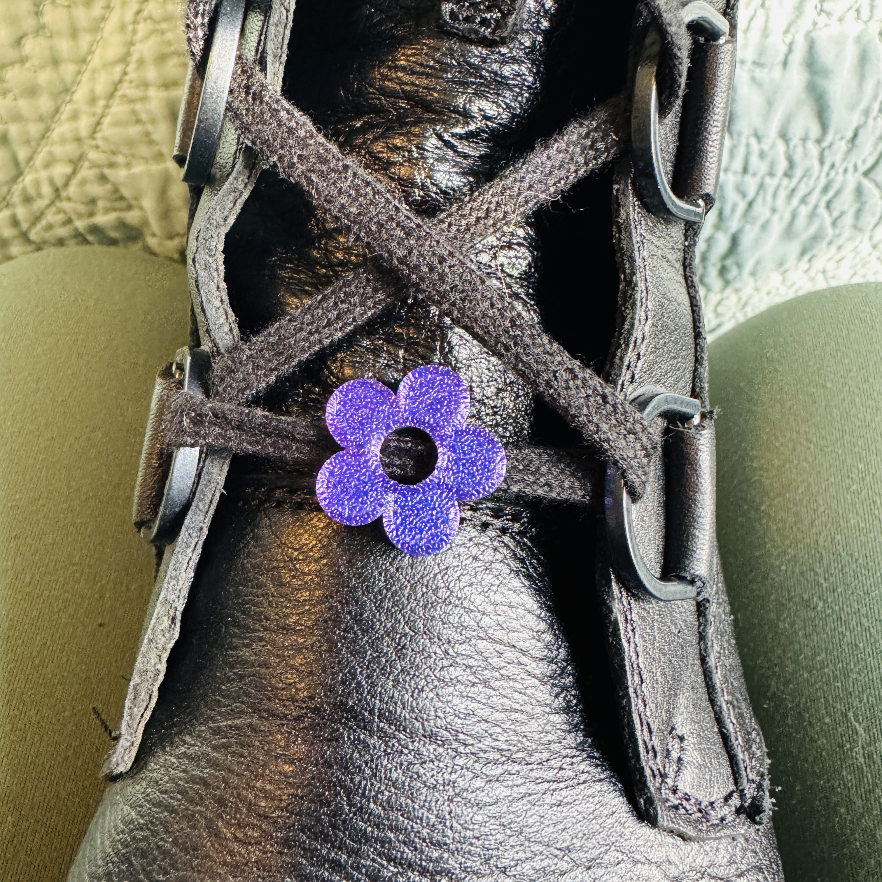 Cute Flower bead for shoe lace or sweater string