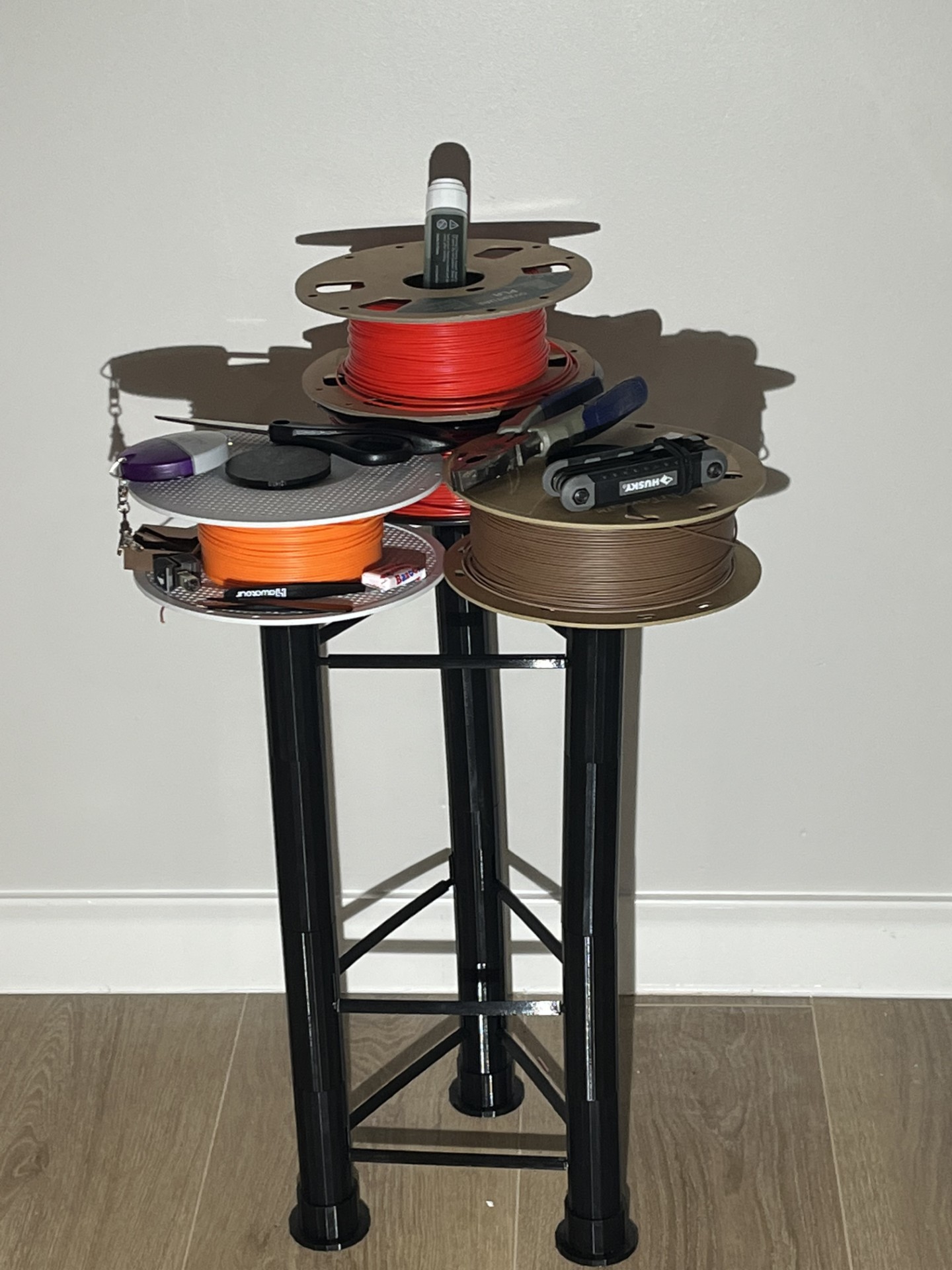 Side Table with Spool Top