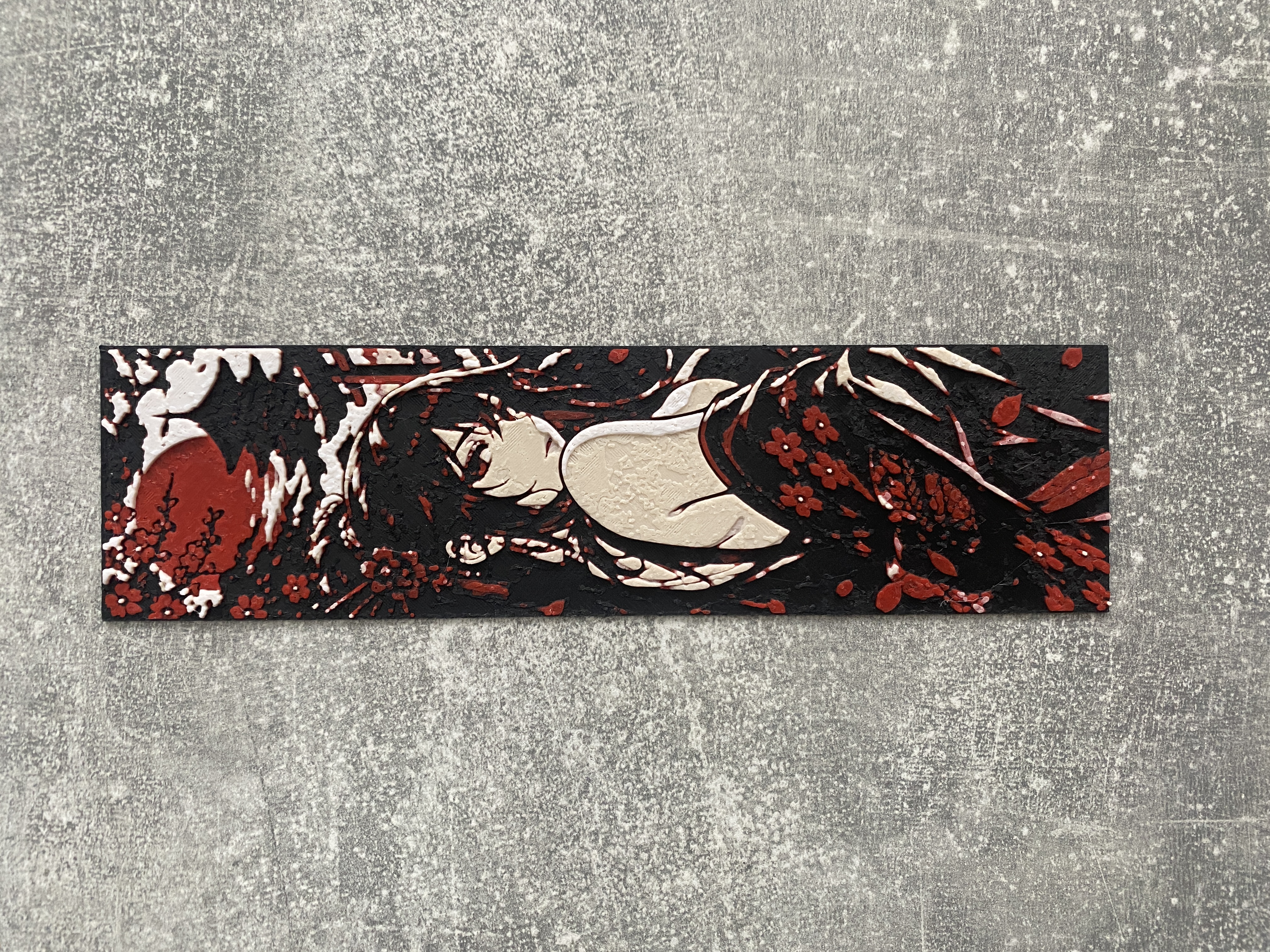 An exquisite HueForge bookmark featuring an anime/manga styl