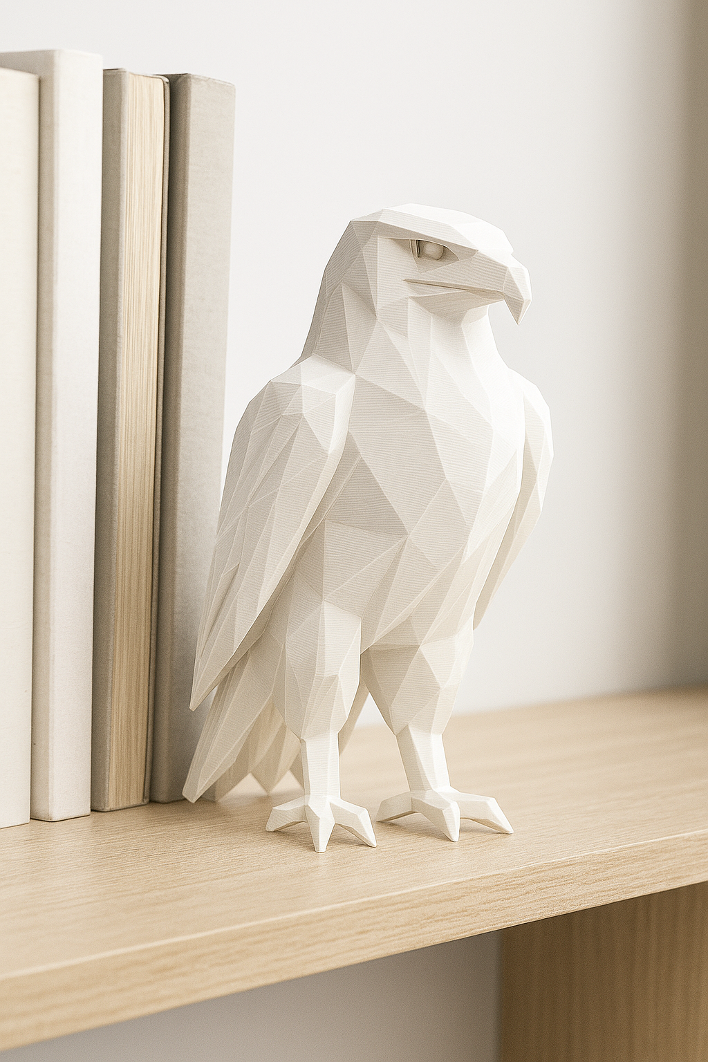 Geometric eagle figurine