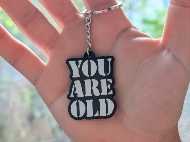 You Are Old - Keychain