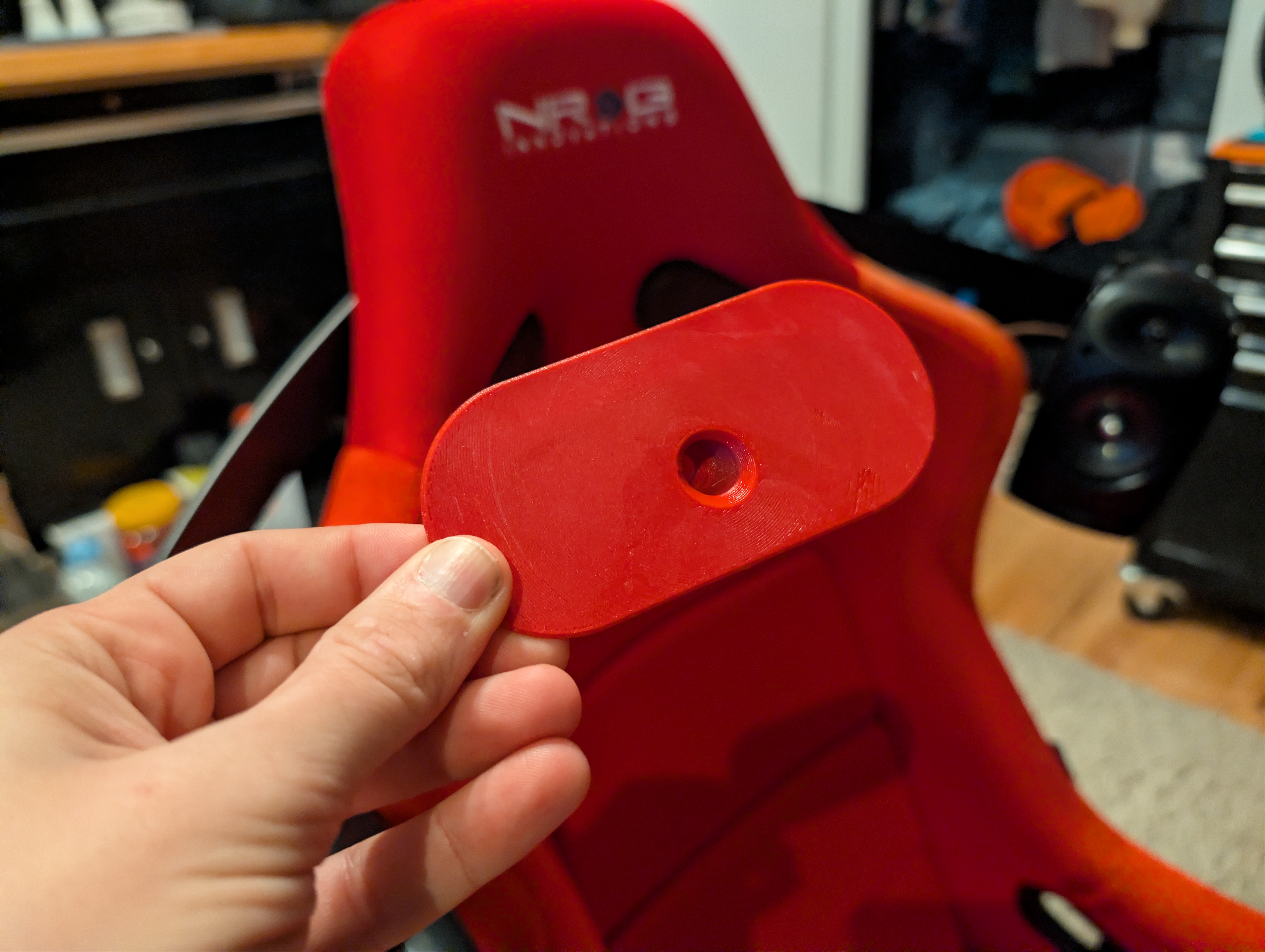 NRG seat backrest mounting bungs