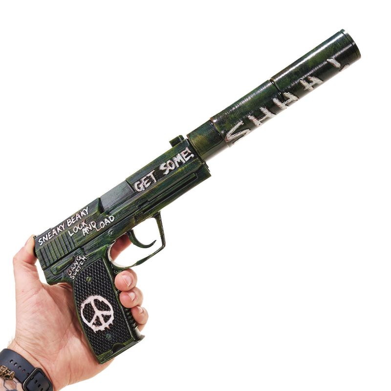 USPS Flash Back Counter-Strike CS 2 GO Prop Replica Pistol Weapon Gun ...