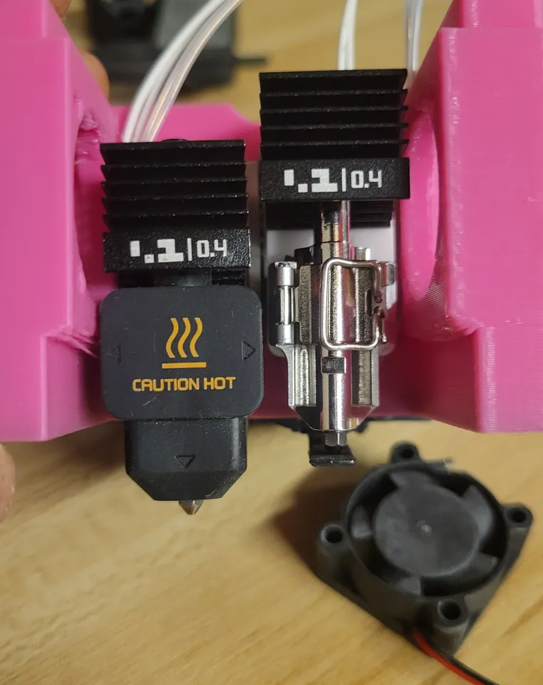 BAMBULAB X2D & H2D HYBRID AD5M DUAL nozzle switching mechanism