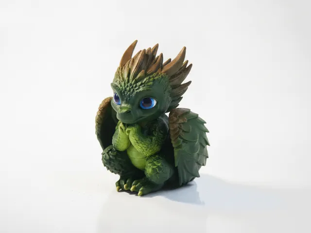 Cute Baby Dragon Figurine Chibi Fantasy 3D Printable