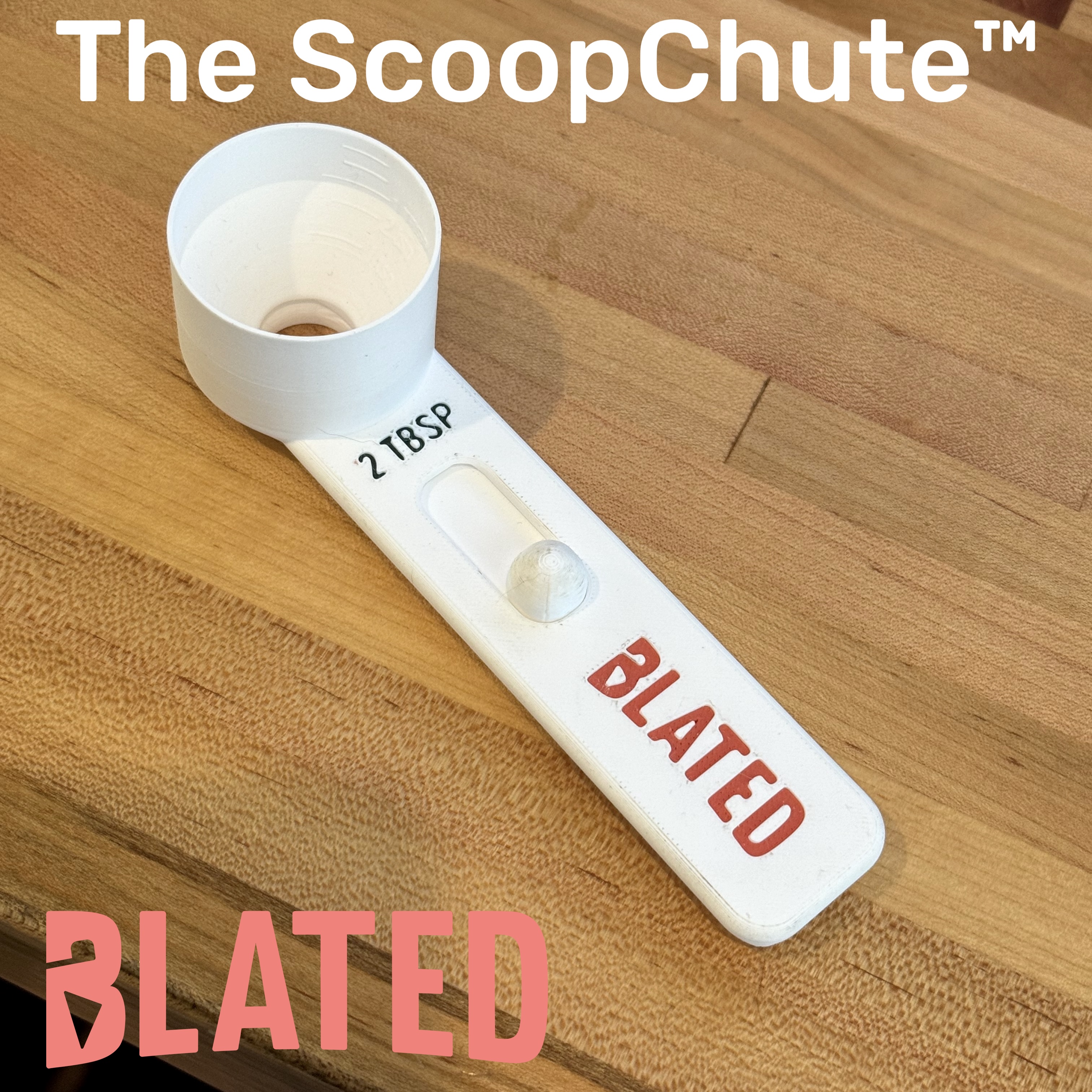 The ScoopChute Funnel Scoop by Blated - 100% Print in Place! - UPDATED SEPT 2026