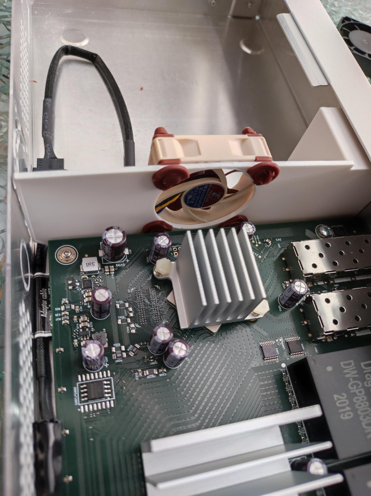 40mm fan bracket for MikroTik CSS326 Switch