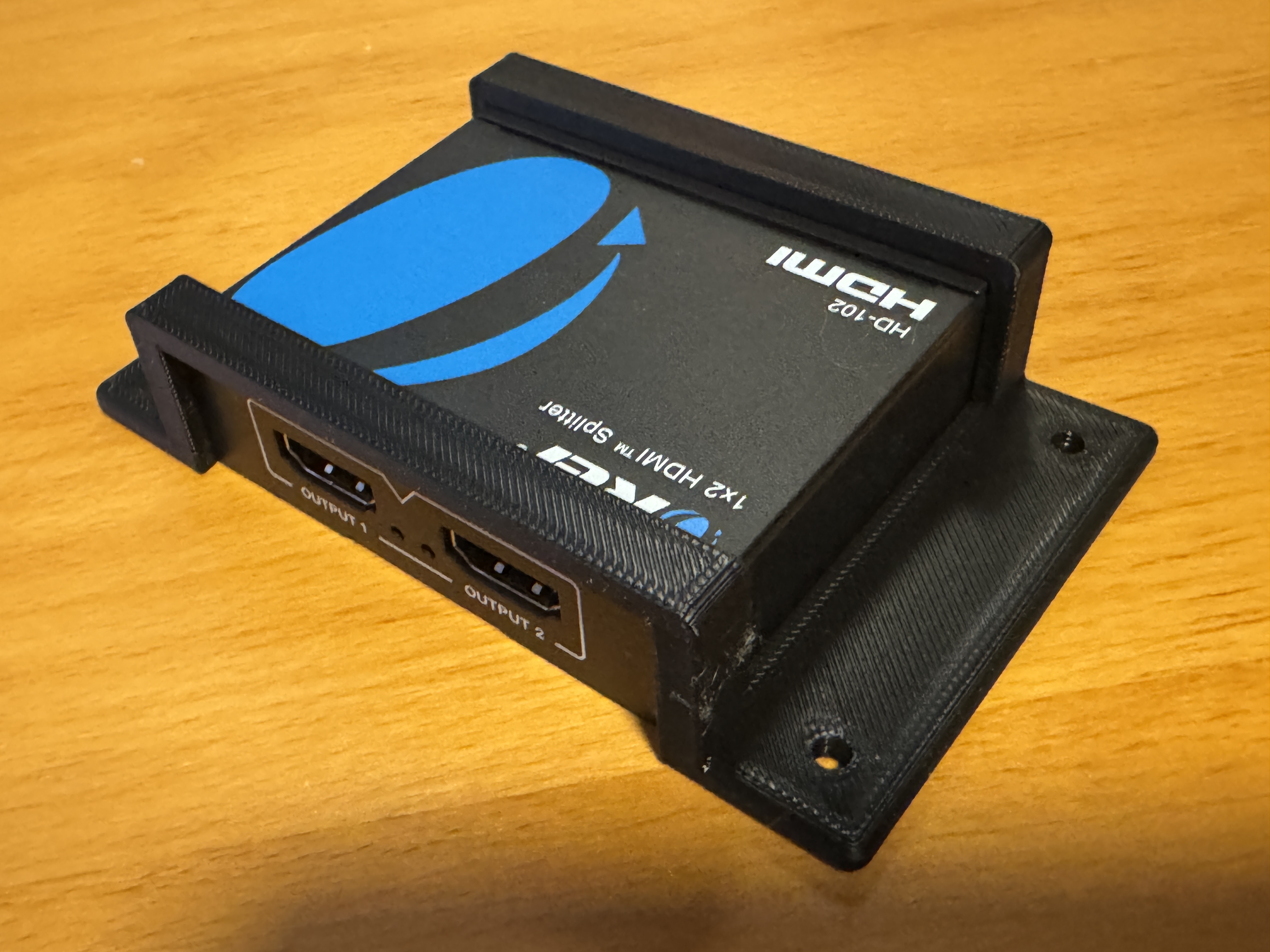 Wall mount bracket for Orei 1x2 HDMI splitter Model HD-102