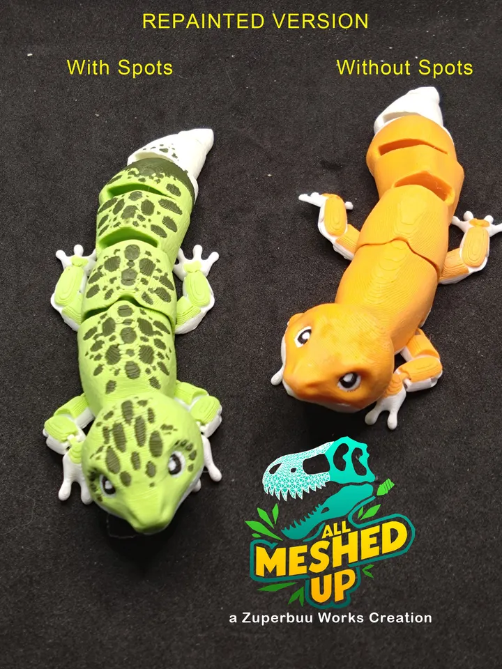 Articulated Leopard Gecko Toy by zuperbuuworks | Download