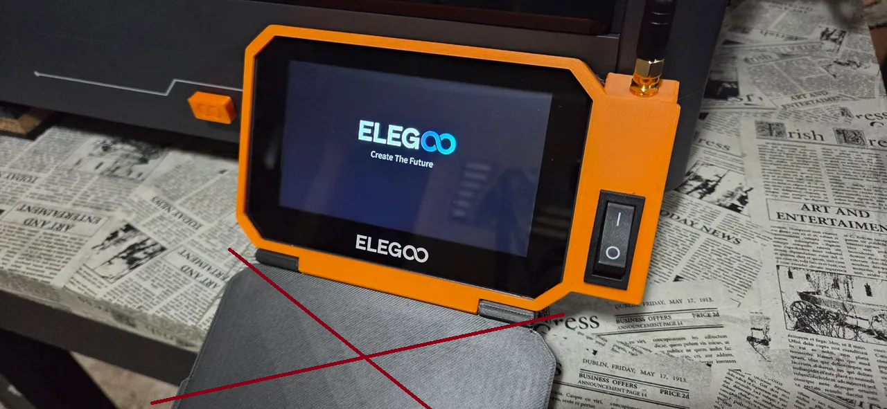 Elegoo Centauri Carbon Screen Guard Switch Relocate Plus WiFi - No Lid Remix