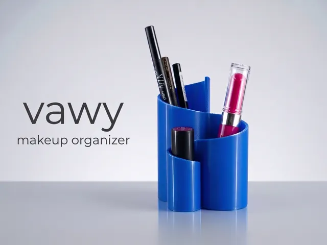 wavy makeup organizer / holder