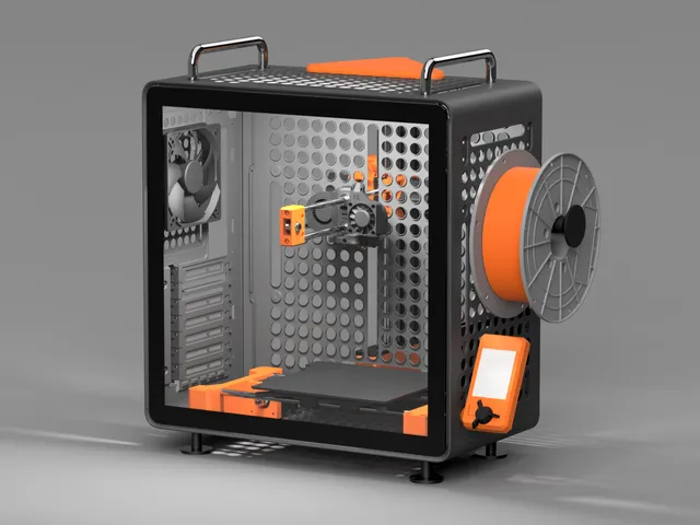 Qube 540 x Prusa Mini - a literal "desktop" 3D printer